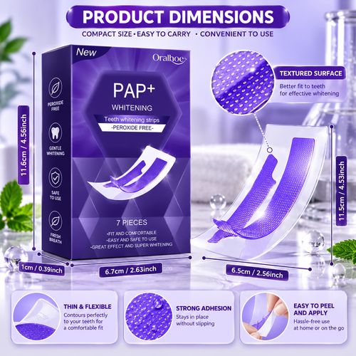 Advanced Teeth Whitening Strips (Purple Formula)